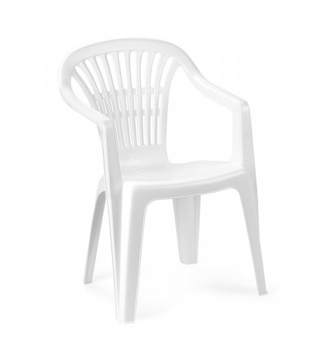 Ipae-Progarden Scilla silla de jardín De comedor Asiento duro Respaldo duro Polipropileno (PP) Blanco