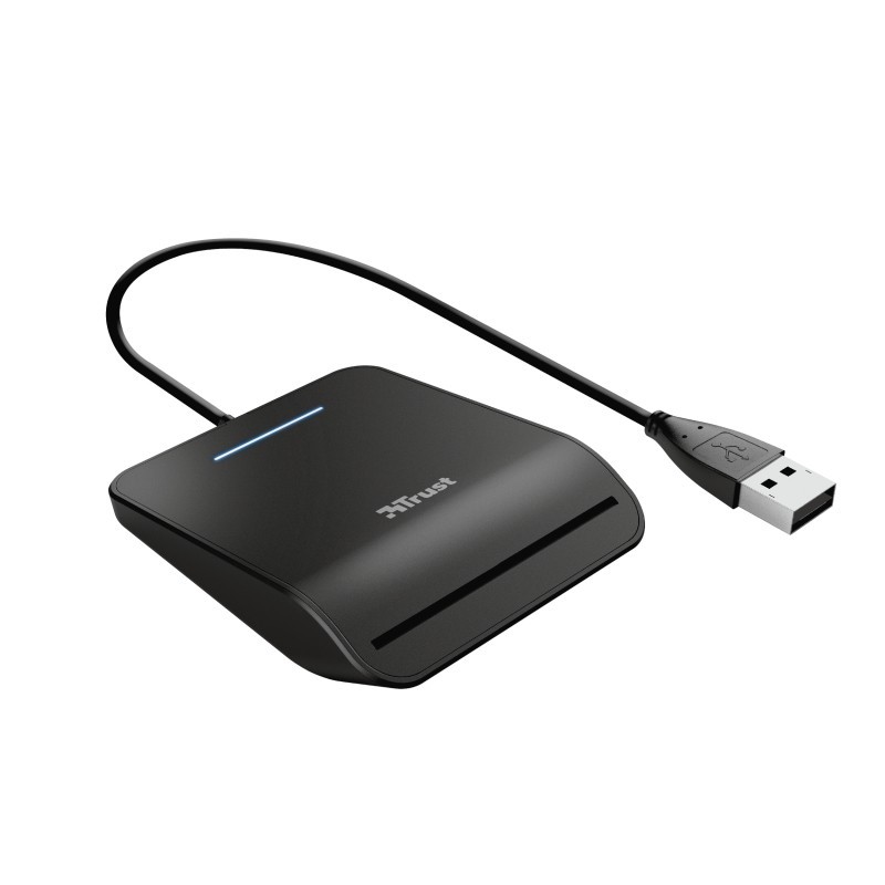 Trust Primo Smart-Card-Lesegerät Indoor CardBus+USB 2.0 Schwarz