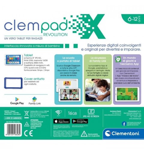 Clementoni 16628 Kinder-Tablet 16 GB WLAN Weiß