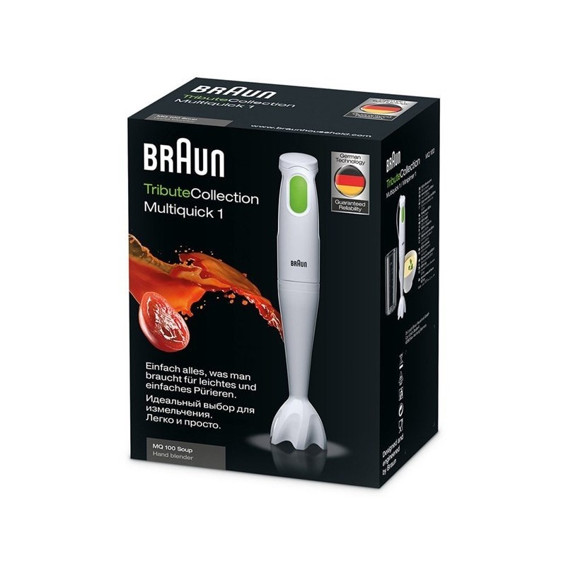 Braun Multiquick 1 MQ 100 Frullatore ad immersione 450 W Verde, Bianco