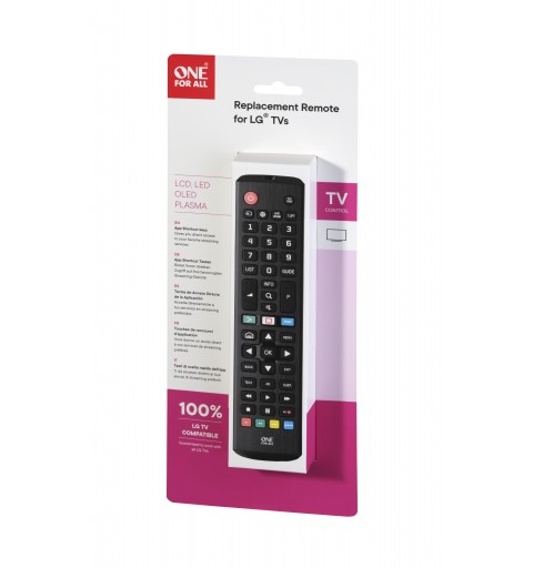 One For All TV Replacement Remotes URC4911 Fernbedienung IR Wireless Drucktasten