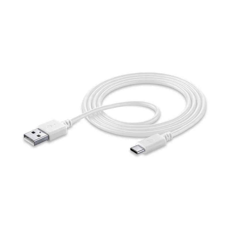 Cellularline USBDATACUSBA-CW câble USB 1,2 m USB 2.0 USB A USB C Blanc