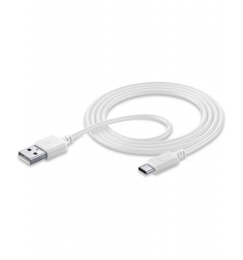 Cellularline USBDATACUSBA-CW câble USB 1,2 m USB 2.0 USB A USB C Blanc