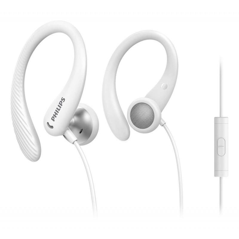 Philips TAA1105WT 00 auricular y casco Auriculares Alámbrico gancho de oreja, Dentro de oído Deportes Blanco