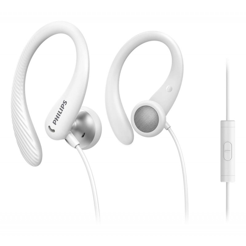 Philips TAA1105WT 00 écouteur casque Avec fil Crochets auriculaires, Ecouteurs Sports Blanc