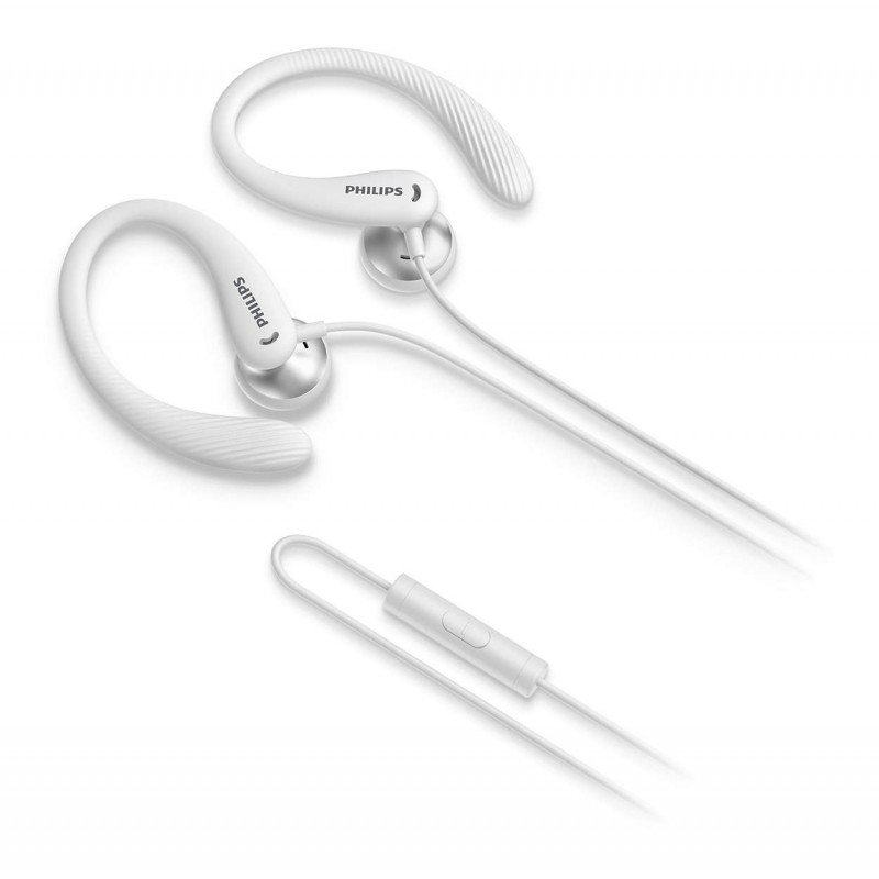 Philips TAA1105WT 00 écouteur casque Avec fil Crochets auriculaires, Ecouteurs Sports Blanc