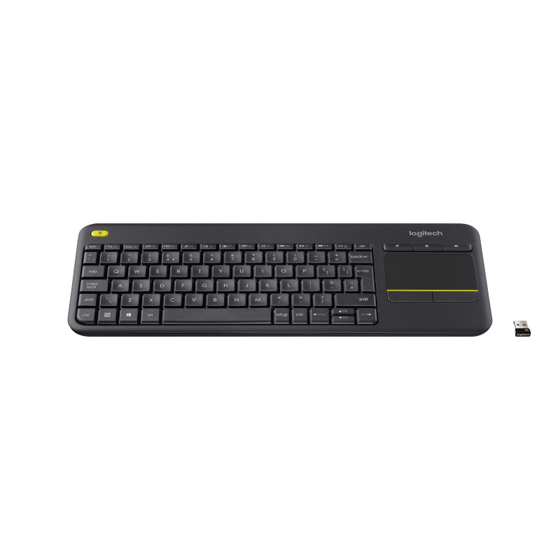Logitech Wireless Touch Keyboard K400 Plus tastiera RF Wireless QWERTY Italiano Nero