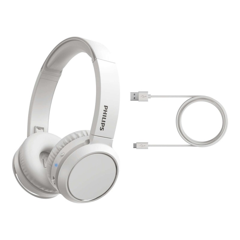 Philips 4000 series TAH4205WT 00 headphones headset Wireless Head-band Calls Music USB Type-C Bluetooth White
