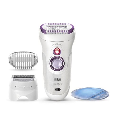 Braun Silk-épil 9 9-710, Epilatore Elettrico Donna Bianco Viola Per Una Rimozione Duratura Dei Peli