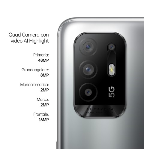 OPPO A94 5G 16,3 cm (6.43") SIM doble ColorOS 11.1 USB Tipo C 8 GB 128 GB 4310 mAh Negro