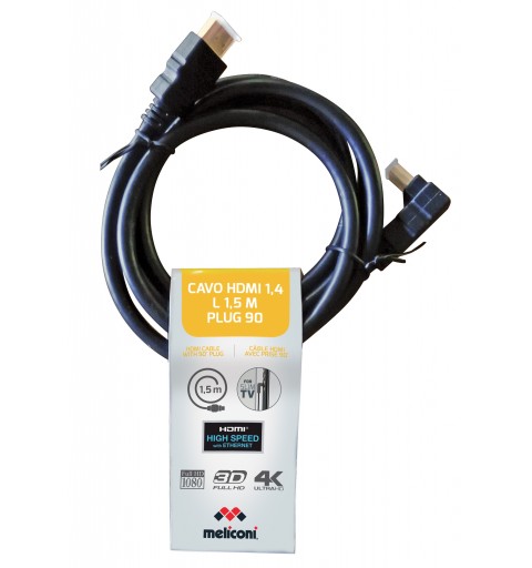 Meliconi 497013 câble HDMI 1,5 m HDMI Type A (Standard) Noir