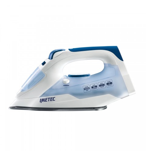 Imetec TITANOX K109 Ferro da stiro a secco e a vapore Acciaio inossidabile 2000 W Blu, Bianco