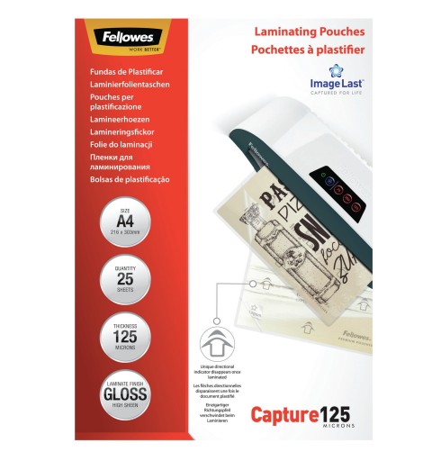 Fellowes Pochettes ImageLast A4 125 microns - Paquet de 25