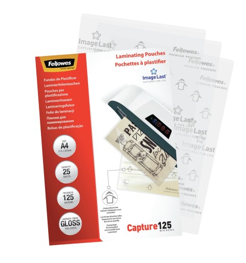 Fellowes ImageLast A4 125 Micron Laminating Pouch - 25 pack