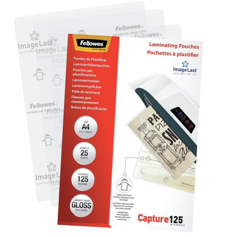 Fellowes ImageLast A4 125 Micron Laminating Pouch - 25 pack