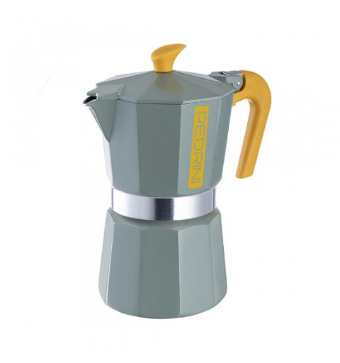 Pedrini MyMoka Mix Cafetera italiana Azul, Verde, Rosa