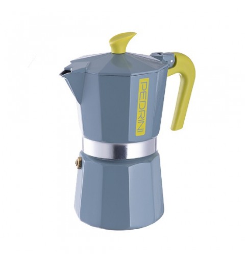 Pedrini MyMoka Mix Cafetera italiana Azul, Verde, Rosa