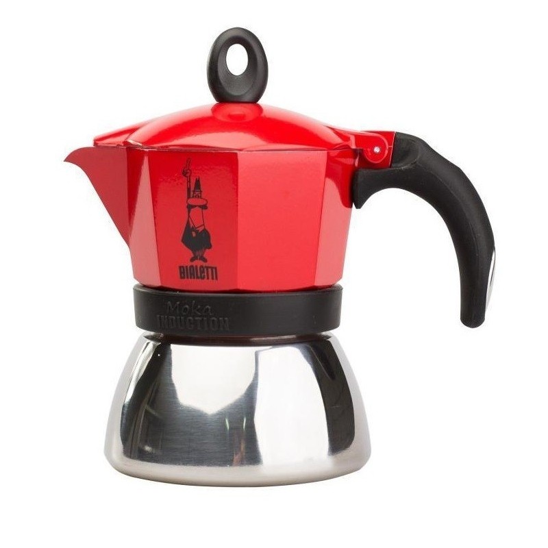 Bialetti Moka induction 0,24 L Rosso, Argento