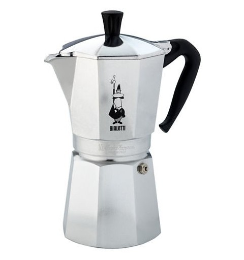 Bialetti Moka Express Cafetière à moka 0,55 L Noir, Argent