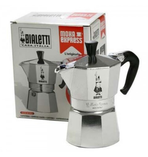 Bialetti Moka Express Cafetière à moka 0,55 L Noir, Argent