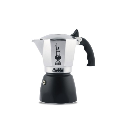 Bialetti Brikka Cafetera de filtrado manual Negro, Plata