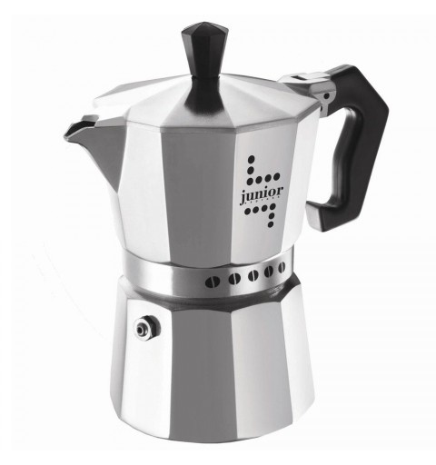Bialetti Junior Cafetera italiana Negro, Plata