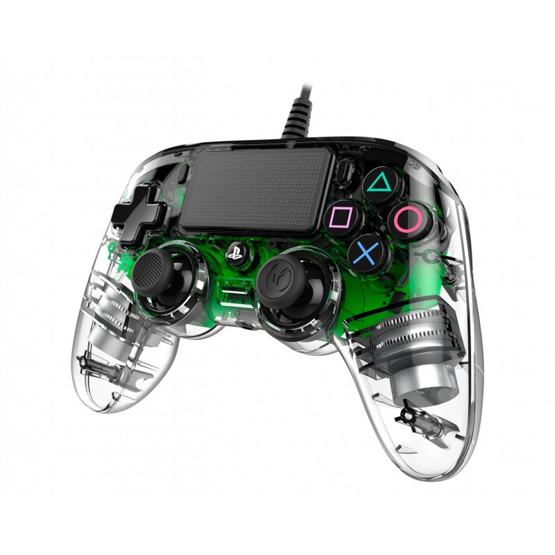 NACON PS4OFCPADCLGREEN Gaming Controller Green, Transparent Gamepad Analogue Digital PlayStation 4