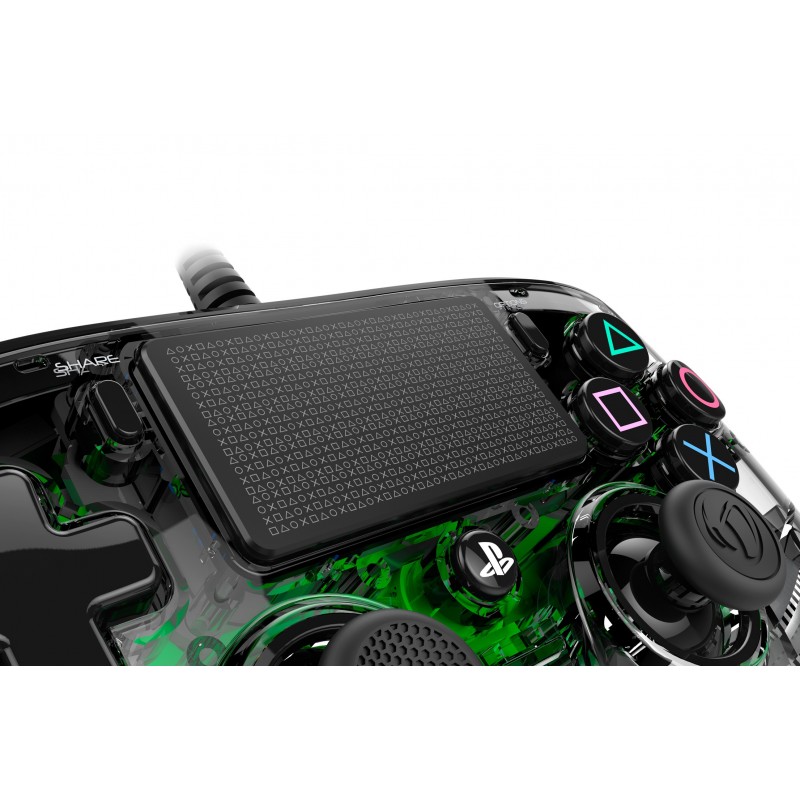 NACON PS4OFCPADCLGREEN mando y volante Verde, Transparente Gamepad Analógico Digital PlayStation 4