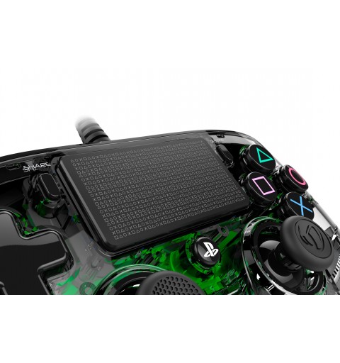 NACON PS4OFCPADCLGREEN Gaming-Controller Grün, Transparent Gamepad Analog Digital PlayStation 4