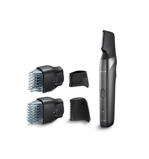 Panasonic ER-GY60, Regolabarba, Viso e corpo, Lama verticale, 4 Pettini accessori, 30 step taglio, Wet&Dry, Silver