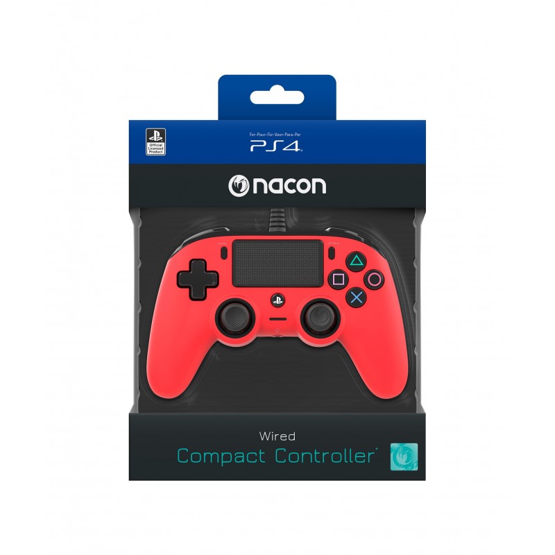 NACON PS4OFCPADRED Gaming Controller Red Gamepad Analogue Digital PlayStation 4