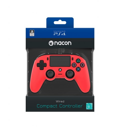 NACON PS4OFCPADRED mando y volante Rojo Gamepad Analógico Digital PlayStation 4