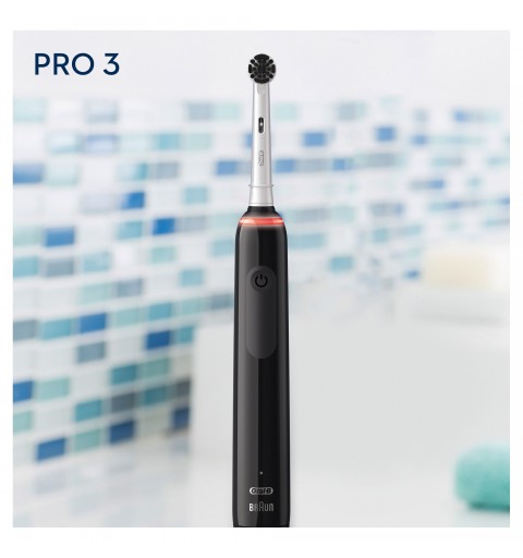 Oral-B Pro 3 80349852 cepillo eléctrico para dientes Adulto Cepillo de dientes oscilante Negro, Blanco