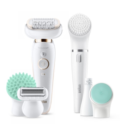 Braun Silk-épil 9 81690190 epilator 40 tweezers White, Gold