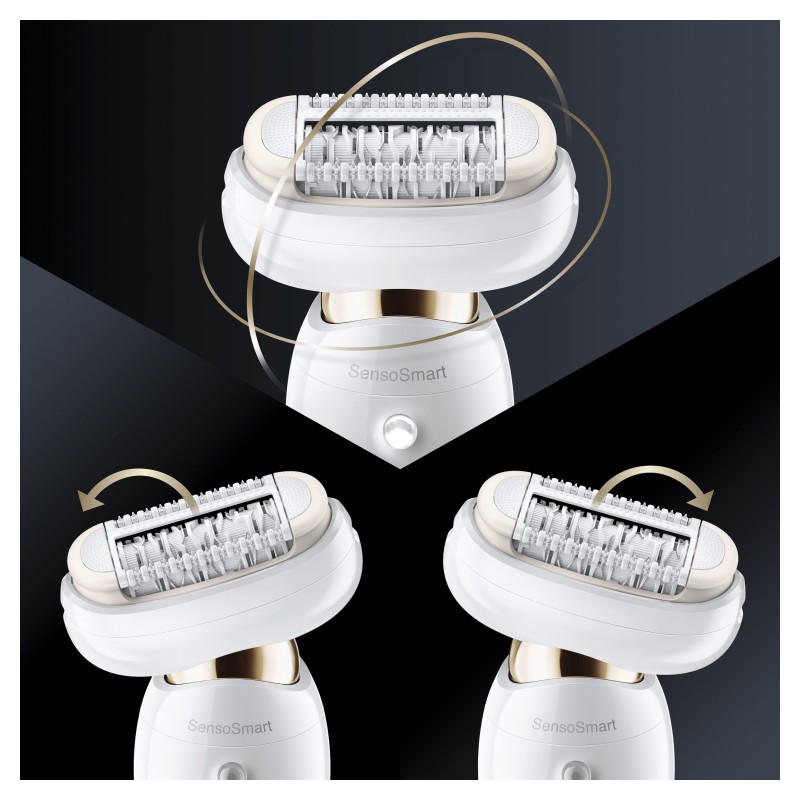 Braun Silk-épil 9 Flex 9-300 Beauty Set - Epilatore Elettrico Donna Bianco Oro Con Testina Flessibile Per Un’Epilazione Più