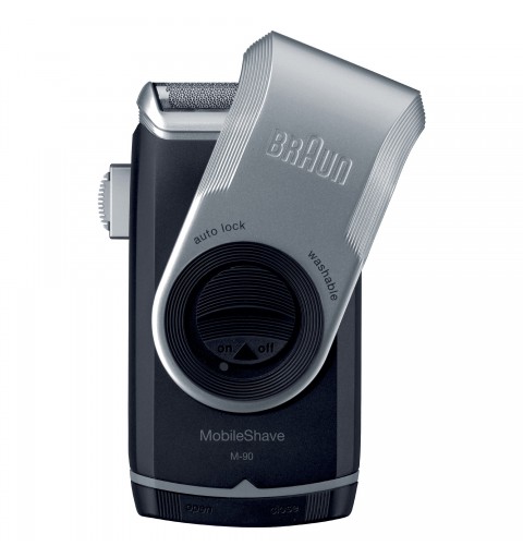 Braun MobileShave PocketGo M90 Blau, Silber