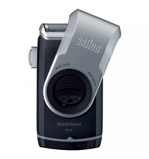 Braun MobileShave PocketGo M90 Bleu, Argent