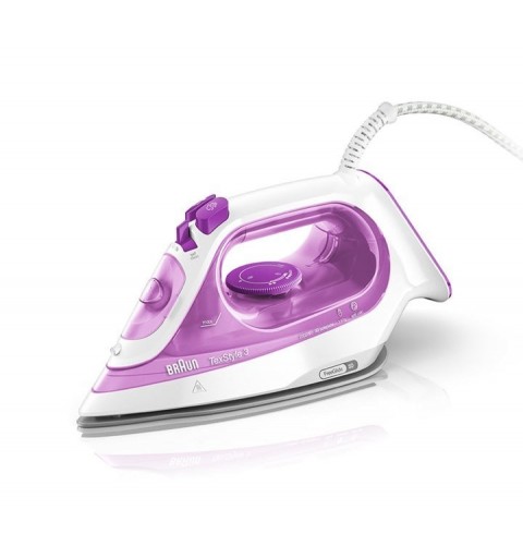 Braun TexStyle 3 SI 3030 Dry & Steam iron Ceramic Ultra Glide soleplate 2300 W Pink