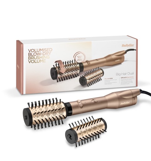 BaByliss Big Hair Dual вЂ“ Gold Edition Brosse soufflante à air chaud À chaleur Or 650 W 2,5 m