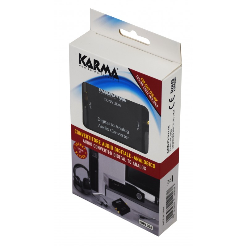 Karma Italiana CONV 3DA convertidor de audio Negro