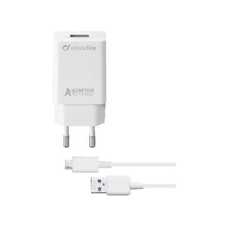 Cellularline Adaptive Fast Charger Kit 15W Bianco