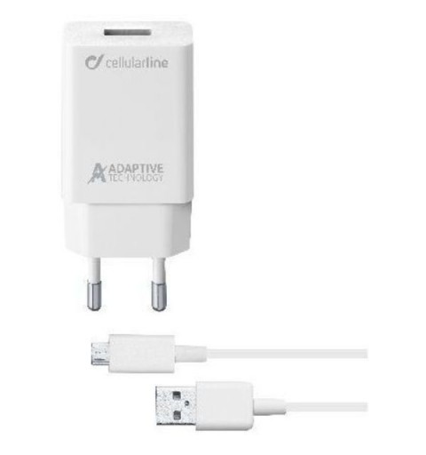 Cellularline Adaptive Fast Charger Kit 15W Bianco