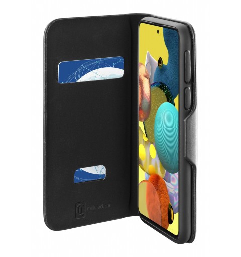 Cellularline Book Clutch - Galaxy A52 5G 4G Custodia a libro con chiusura di sicurezza magnetica Nero