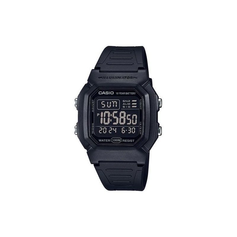 Casio W-800H-1BVES reloj Reloj de pulsera Masculino Cuarzo Negro
