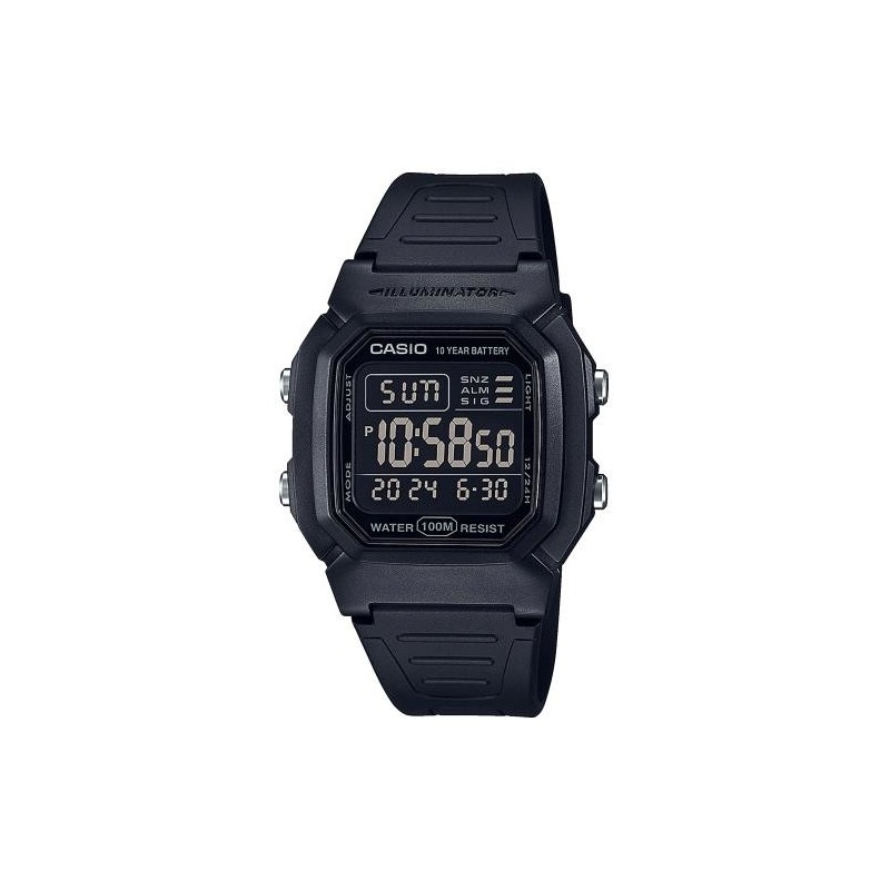 Casio W-800H-1BVES Uhr Armbanduhr Männlich Quarz Schwarz