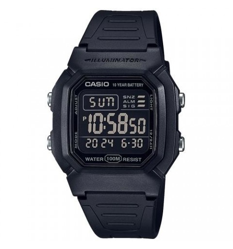 Casio W-800H-1BVES Uhr Armbanduhr Männlich Quarz Schwarz