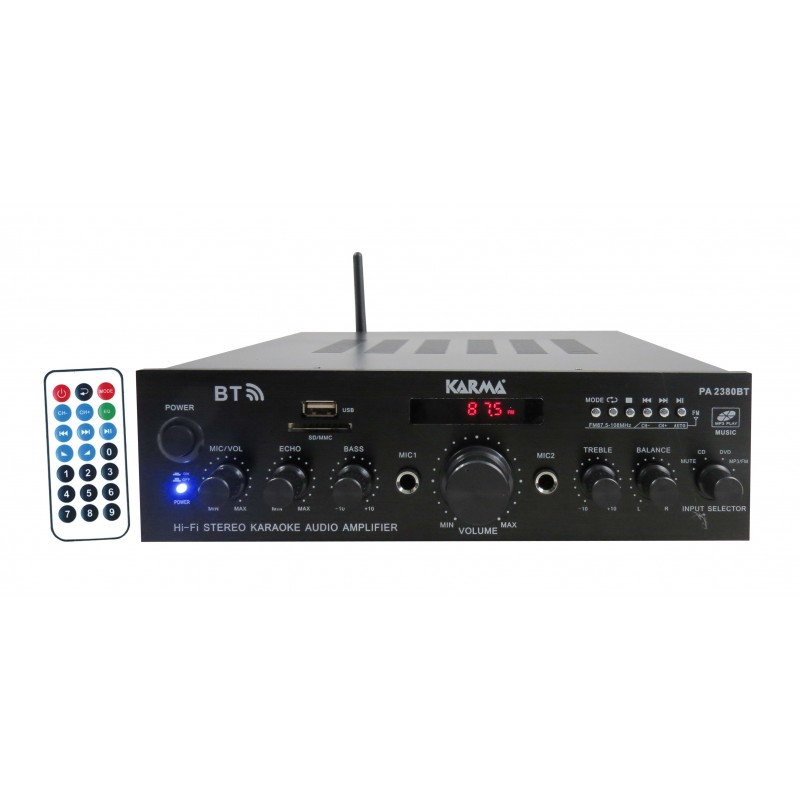 Karma Italiana PA 2380BT amplificador de audio 4.0 canales Hogar Negro