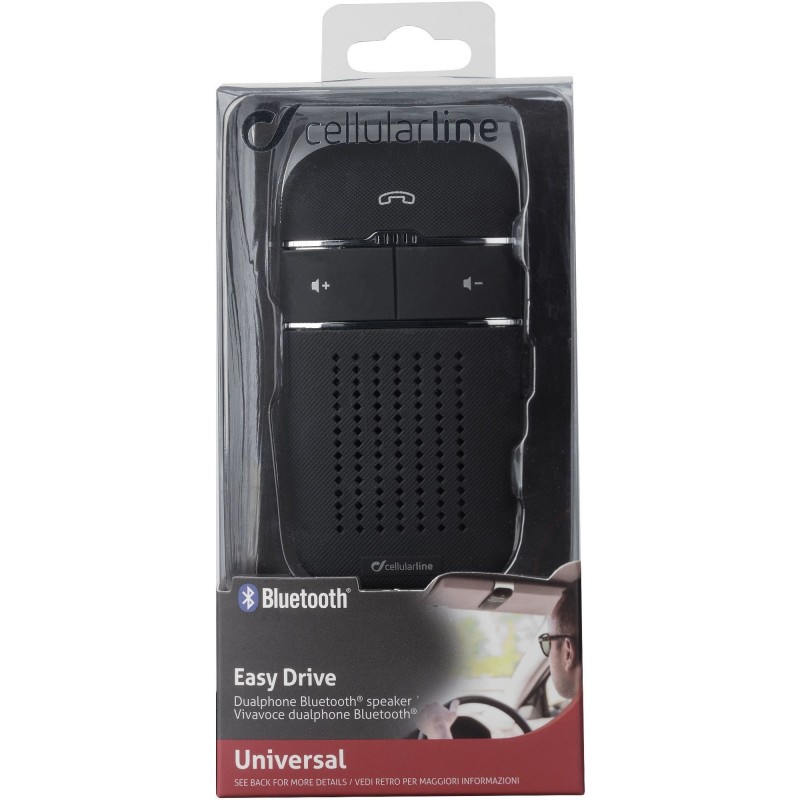 Cellularline EASY DRIVE - UNIVERSALE Vivavoce Bluetooth® per auto con funzione dualphone Nero