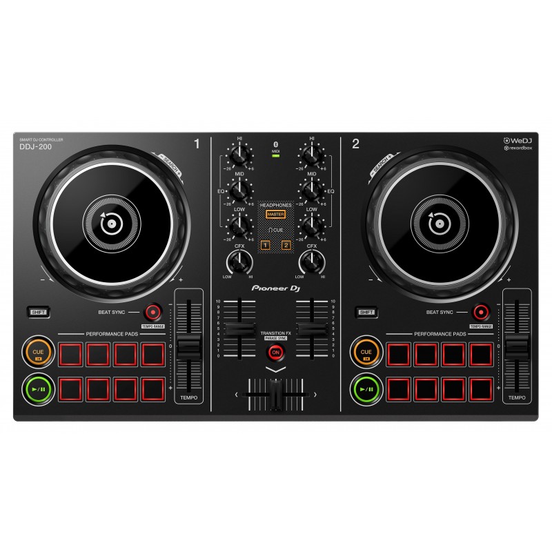 Pioneer DDJ-200 controlador dj 2 canales Negro