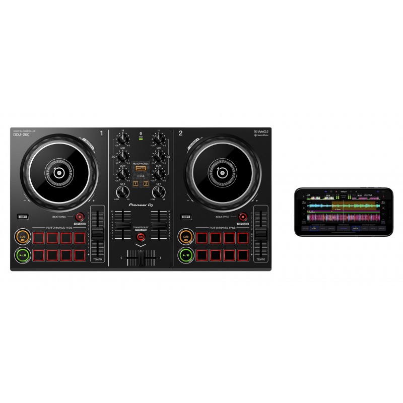 Pioneer DDJ-200 contrôleur DJ 2 canaux Noir